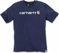 Koszulki męskie - Carhartt Koszulka Carhartt Core Logo T-Shirt Navy - miniaturka - grafika 1