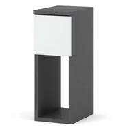 Szafki nocne - Szafka nocna nowoczesna z szufladą do sypialni wąska 20cm szary biały mat - miniaturka - grafika 1