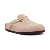 Klapki i japonki damskie - Birkenstock Skórzane klapki Boston - miniaturka - grafika 1