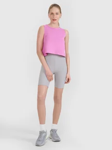 4F Legginsy krótkie dzianinowe damskie - szare L - Spodenki damskie 4F Legginsy krótkie dzianinowe damskie - szare L - Spodenki damskie - miniaturka - grafika 1