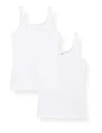 Koszulki i topy damskie - Schiesser Podkoszulek Dziewczęcy, 2 Sztuki, Tanktop - 95/5 Organic Cotton, Biały, 152 Cm - miniaturka - grafika 1