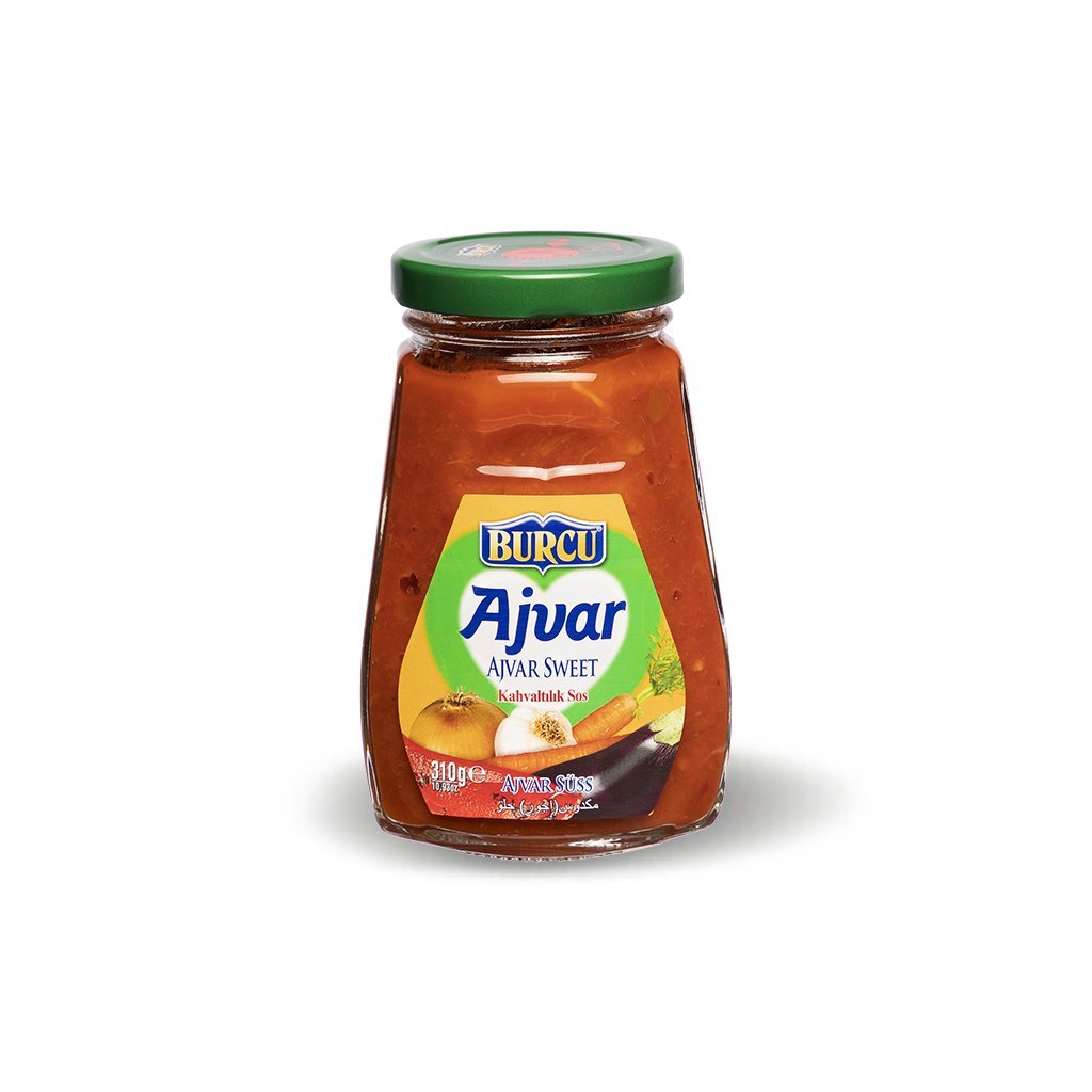 Ajvar słodki Burcu 310g - pasta z papryki wegańska