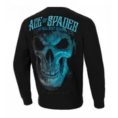 Odzież taktyczna i umundurowanie - Bluza PITBULL Seria Regular Blue Skull '24 - Czarna XXL - miniaturka - grafika 1