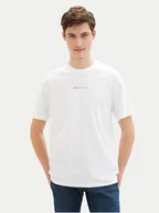 Koszulki męskie - Tom Tailor Denim T-Shirt 1040880 Biały Relaxed Fit - miniaturka - grafika 1