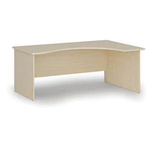 Biurko narożne PRIMO WOOD, 1800 x 1200 mm, prawe, brzoza - Biurka - miniaturka - grafika 1