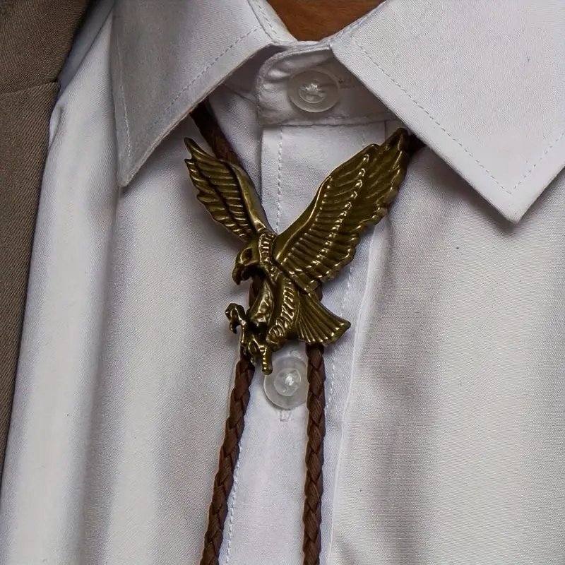 BOLO KRAWAT wisior Kowbojski Western rzemyk ORZEŁ kostium kowboj Halloween