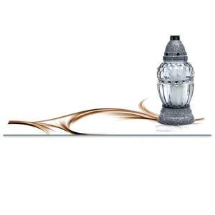 SZKLANA PODSTAWKA POD ZNICZE z dedykacją 60x20cm Fale beż 138c - Lampiony i znicze SZKLANA PODSTAWKA POD ZNICZE z dedykacją 60x20cm Fale beż 138c - Lampiony i znicze - miniaturka - grafika 1