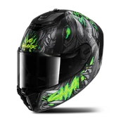 Kaski motocyklowe - Kask Integralny Shark Spartan RS Shaytan Mat Czarny/Zielony/AntracytM - miniaturka - grafika 1