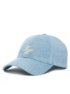 Czapki damskie - Tommy Hilfiger Czapka z daszkiem Th Embroidered AW0AW17486 Błękitny - miniaturka - grafika 1