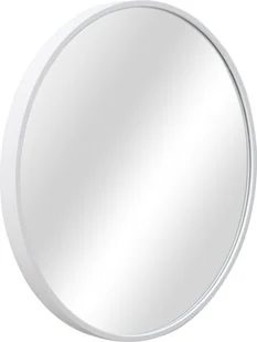 Lustro ścienne Modugno 40 cm lustro łazienkowe lustro łazienkowe lustro do makijażu lustro wiszące lustro okrągłe rama aluminiowa montaż ścienny biały - Lustra - miniaturka - grafika 1