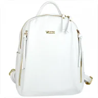 Torebki damskie - VEZZE Plecak skórzany biały włoski - miniaturka - grafika 1
