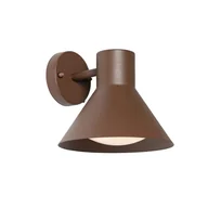 Lampy ogrodowe - QAZQA Przemysłowy kinkiet zewnętrzny rdzawy brąz stożek IP44 - Natas - miniaturka - grafika 1