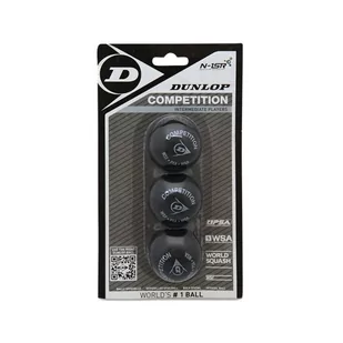 Dunlop Competition Squash ball (-częściowy zestaw), czarny, 1 rozmiar 700113 - Squash - miniaturka - grafika 1