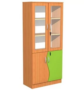 Szafa szkolna z witryną Fala 26, szer. 800 mm - Meble do szkół i przedszkoli - miniaturka - grafika 1