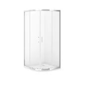 Kabiny prysznicowe - Cersanit Kabina prysznicowa z brodzikiem Verso 90x90x190 półokrągła chrom S4031-003 - miniaturka - grafika 1