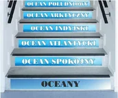 Pomoce naukowe - Naklejki na schody: Oceany - miniaturka - grafika 1