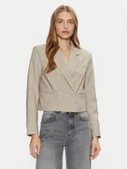 Marynarki i żakiety damskie - Vero Moda Marynarka Eli 10319629 Beżowy Cropped Fit - miniaturka - grafika 1