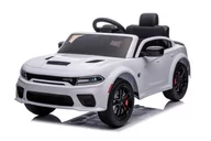 Pojazdy elektryczne dla dzieci - Auto na Akumulator na Licencji Dodge Charger Hellcat BIAŁY - miniaturka - grafika 1