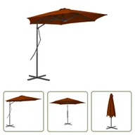 Parasole ogrodowe - The Living Store Parasol ogrodowy na stalowym słupku - terakota - 300x230 cm - Parasol Ogrodowy - miniaturka - grafika 1
