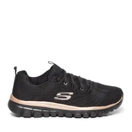 Sneakersy damskie - Sneakersy Skechers Get Connected 12615/BKRG Czarny - miniaturka - grafika 1