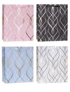 Torebka ozdobna Tg 26x32x10cm mix Rozette - artykuł papierniczy - Opakowania i torebki na prezenty - miniaturka - grafika 1