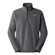 Bluzy męskie - Bluza The North Face 100 Glacier 1/4 Zip Fleece 0A855W4HJ1 - szara - miniaturka - grafika 1
