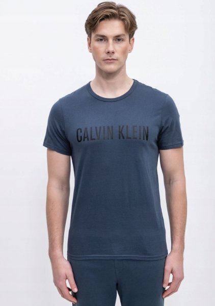 CALVIN KLEIN PROSTY T-SHIRT MĘSKI GRANATOWY L 2A3F3 TIA