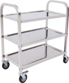 Wózki kuchenne - Wózek do serwowania Wózek kuchenny Wózek kuchenny Stal nierdzewna 3 półki Wózek transportowy Wózek do sprząa - miniaturka - grafika 1