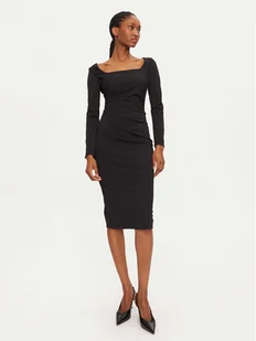 Rinascimento Sukienka koktajlowa 1000769142439 Czarny Regular Fit - Sukienki - miniaturka - grafika 1