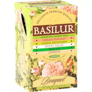 BASILUR Herbata Mieszanka Assorted GREEN TEAS w saszetkach - Kawa w kapsułkach i saszetkach - miniaturka - grafika 1