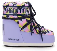 Moda i Uroda OUTLET - buty zimowe MOON-BOOT ICON LOW OPTICAL Lilac/Cyber Lime - miniaturka - grafika 1