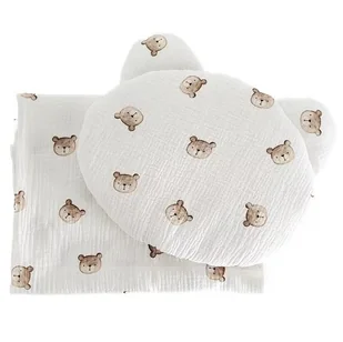 Zestaw muślinowy poduszka miś + otulacz Teddy / Bajkowe Wnętrza - Pieluchy Zestaw muślinowy poduszka miś + otulacz Teddy / Bajkowe Wnętrza - Pieluchy - miniaturka - grafika 1