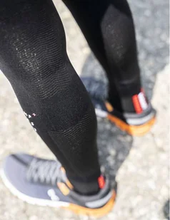COMPRESSPORT kompresyjne legginsy do biegania damskie UNDER CONTROL TIGHTS czarne - Spodnie sportowe damskie - miniaturka - grafika 3