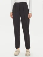 Spodnie damskie - Tommy Hilfiger Spodnie materiałowe WW0WW43633 Czarny Straight Fit - miniaturka - grafika 1