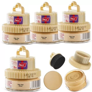 4x PALC PASTA W KREMIE 2W1 Z APLIKATOREM 50ML BEŻOWY - Środki do obuwia i ubrań - miniaturka - grafika 1