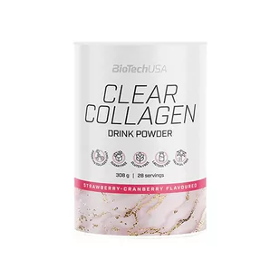 BioTech USA Clear Collagen - 308g - Strawberry Cranberry - Regeneratory Stawów - Ochrona stawów - miniaturka - grafika 1