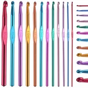 Pasmanteria - ZESTAW SZYDEŁEK SZYDEŁKA 12 SZTUK DO SZYDEŁKOWANIA 2 - 8 mm KOMPLET - miniaturka - grafika 1