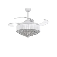 Lampy sufitowe - Beliani Lampa sufitowa Wentylator sufitowy biały PEEL 239908 - miniaturka - grafika 1