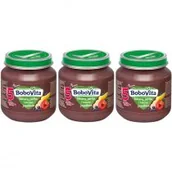 Desery dla dzieci - BoboVita Banany jabłka i owoce jagodowe po 5 miesiącu Zestaw 3 x 125 g - miniaturka - grafika 1