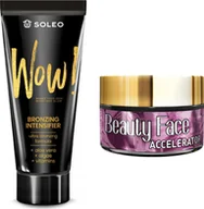 Balsamy i kremy do opalania - Soleo Soleo Wow! Ultra Bronzer + Słoiczek Beauty Face - miniaturka - grafika 1