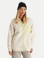 Bluzy damskie - Roxy Polar Chloe Kim Polar Shacket ERJPF03231 Écru Regular Fit - miniaturka - grafika 1