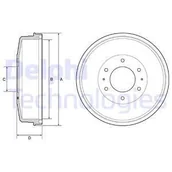 Bębny hamulcowe - Bęben hamulcowy Delphi BF559 - miniaturka - grafika 1