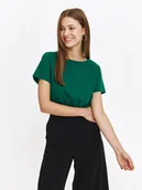 Koszulki i topy damskie - T-shirt damski zielony - SPO6259ZI t-shirt krótki rękaw - TOP SECRET - Odzieżowy sklep internetowy TOP SECRET - miniaturka - grafika 1