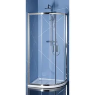Kabiny prysznicowe - Polysan Easy Line kabina prysznicowa 90x80 cm półokrągła chrom/szkło przezroczyste EL2815 - miniaturka - grafika 1