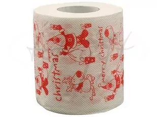 TG Papier toaletowy Mikołaje i renifery - 1 szt. TG53030 - Pozostałe akcesoria świąteczne - miniaturka - grafika 1