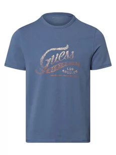 GUESS - T-shirt męski, niebieski - Koszulki męskie - miniaturka - grafika 1
