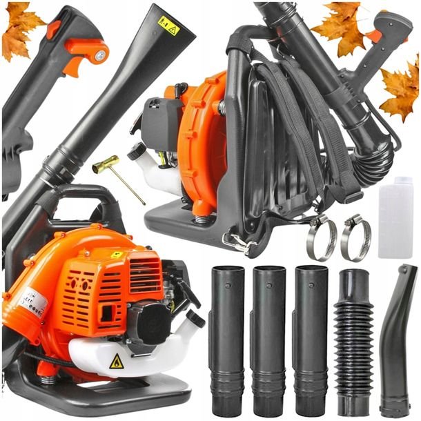 Dmuchawa Spalinowa Plecakowa Ogrodowa Zdmuchiwanie Liści Śniegu 750 W