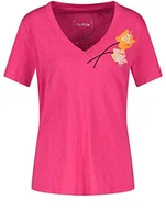 Koszulki i topy damskie - Taifun T-shirt damski, Vibrant Magnolia Wzorzysty, 44 - miniaturka - grafika 1