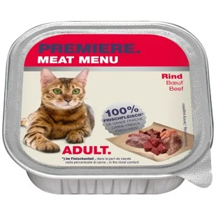 PREMIERE Meat Menu Adult Wołowina 64x100 g - Mokra karma dla kotów - miniaturka - grafika 1