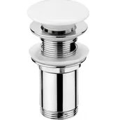 Korki do umywalek - Deante Korek Click-Clack ceramiczny, z tuleją biały NHC C10U - miniaturka - grafika 1